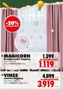 Diego Magicorn fényáteresztő függöny ajánlat