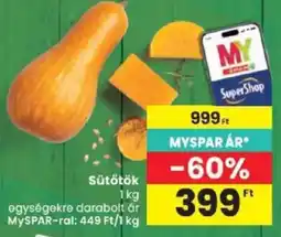 Spar MySPAR sütőtök ajánlat