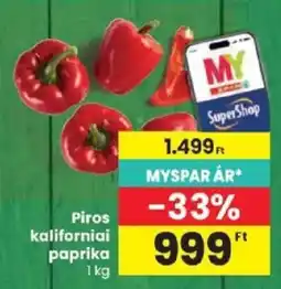 Spar My Spar piros kaliforniail paprika ajánlat