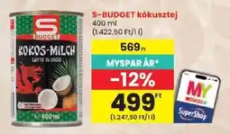 Spar S-budget kókusztej ajánlat
