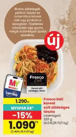 Spar Fresco Deli koreai zöldséges tészta ajánlat