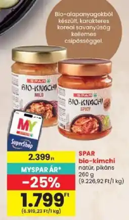 Spar spar bio-kimchi ajánlat