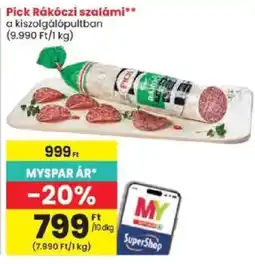Spar Pick szalámi ajánlat