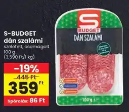 Spar S budget dán szalámi ajánlat