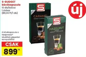 S budget kávékapszula