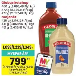 Spar globus ketchup majonéz ajánlat
