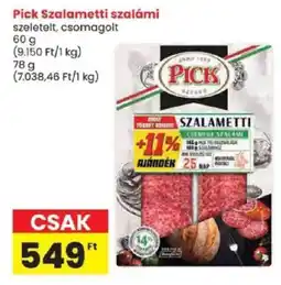 Spar Pick szalameetti szalámi ajánlat