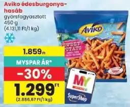Spar Aviko édesburgonya-hasáb ajánlat