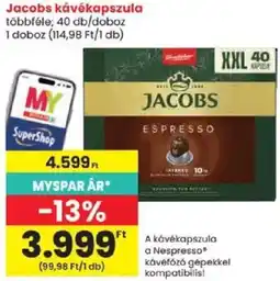 Spar jacobs kávékapszula ajánlat