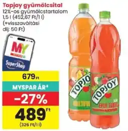 Spar Topjoy gyümölcsital ajánlat