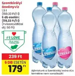 Spar Szentkirályi ásványvíz ajánlat