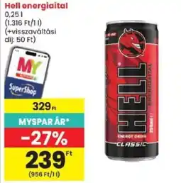Spar Hell energiatal ajánlat