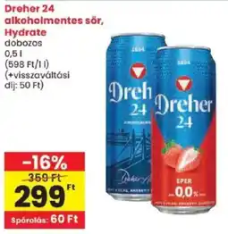 Spar Dreher 24 alkoholmentes sör ajánlat