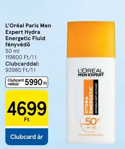 Tesco L'oreal men expert hydra energetic fluid fenyvedo ajánlat