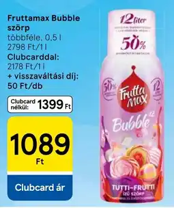 Tesco Fruttamax bubble szörp ajánlat