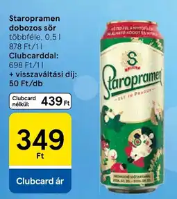 Tesco Staropramen dobozos sör ajánlat