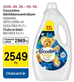 Tesco Coccolino öblítőkonzcentrátum ajánlat