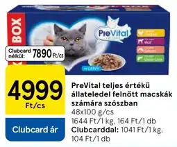 Tesco PreVital teljes értékű állateledel ajánlat