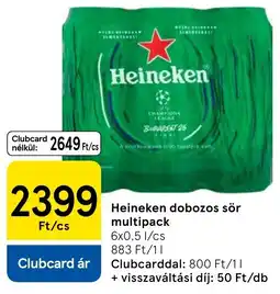 Tesco Heineken dobozos sör multipack ajánlat