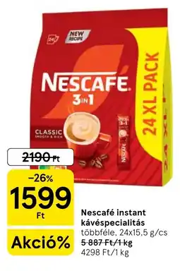 Tesco Nescafe instant kávéspecialitás ajánlat
