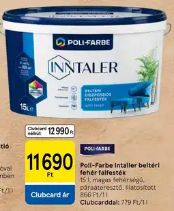 Tesco Poli-Farbe Intaller beltéri fehér falfesték ajánlat
