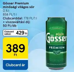 Tesco Gösser premium ajánlat