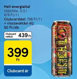 Tesco Hell energiailtal ajánlat