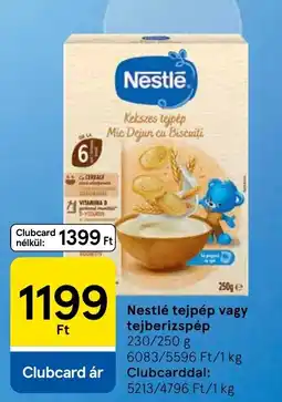 Tesco Nestlé tejpáp vagy tejberizspép ajánlat