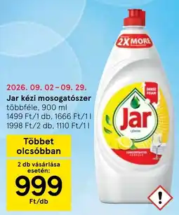 Tesco Jar kézi mosogatószer ajánlat