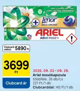 Tesco Ariel mosókapszula ajánlat