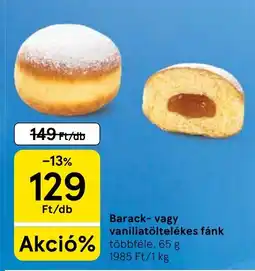 Tesco Barack- vagy vaníliatöltelékes fánk ajánlat