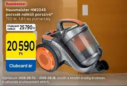 Tesco Hausmeister hm2045 porzsák nélküli porszívó ajánlat