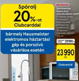 Tesco Hausmeister Diana Solo mikrohullámú sütő ajánlat
