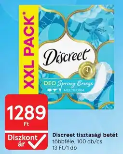 Tesco Discreet tisztasági betét ajánlat