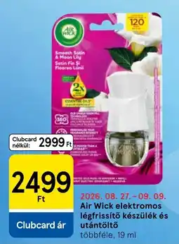 Tesco Air Wick elektromos légfrissítő ajánlat