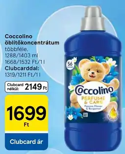 Tesco Coccolino öblítőkonzentrátum ajánlat
