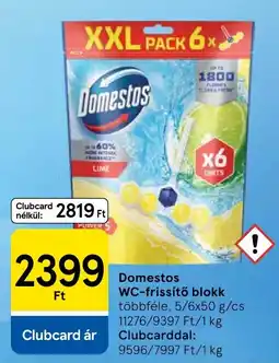 Tesco Domestos wc-frissítő blokk ajánlat