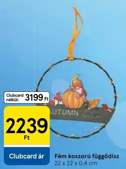Tesco Fém koszorú függődisz ajánlat