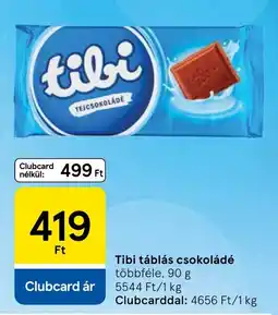 Tesco Tibi táblás csokoládé ajánlat