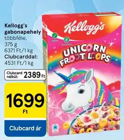 Tesco Kellogg's unicorn froot loops ajánlat