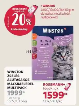 Rossmann WINSTON ZSELÉS ALUTASAKOS MACSKAELEDEL MULTIPACK ajánlat
