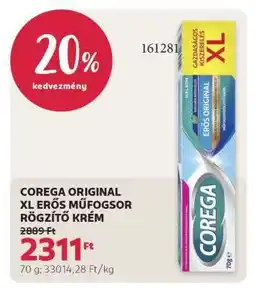 Rossmann COREGA ORIGINAL XL ERŐS MŰFOGSOR RÖGZÍTŐ KRÉM ajánlat