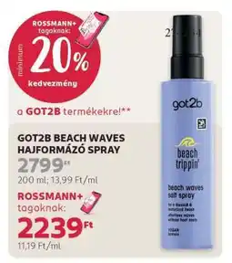 Rossmann GOT2B BEACH WAVES HAJFORMÁZÓ SPRAY ajánlat