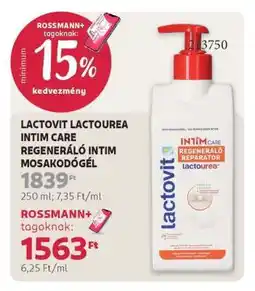 Rossmann LACTOVIT LACTOUREA INTIM CARE REGENERÁLÓ INTIM MOSAKODÓGÉL ajánlat