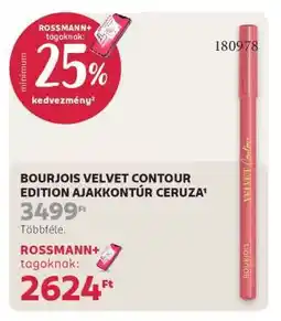 Rossmann BOURJOIS VELVET CONTOUR EDITION AJAKKONTÚR CERUZA ajánlat