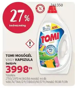 Rossmann Tomi mosógél vagy kapszula ajánlat