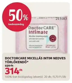 Rossmann DOCTORCARE MICELLÁS INTIM NEDVES TÖRLŐKENDŐ ajánlat