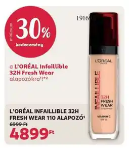 Rossmann L'ORÉAL INFAILLIBLE 32H FRESH WEAR 110 ALAPOZÓ ajánlat