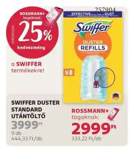 Rossmann SWIFFER DUSTER STANDARD UTÁNTÖLTŐ ajánlat