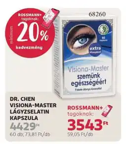 Rossmann DR. CHEN VISIONA-MASTER LÁGYZSELATIN KAPSZULA ajánlat